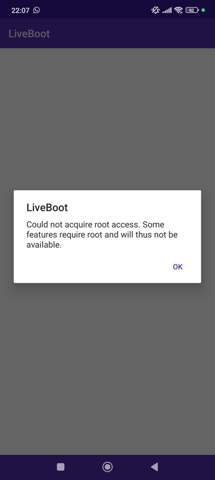 Wie benutze ich die LiveBoot App? (Handy, Root)