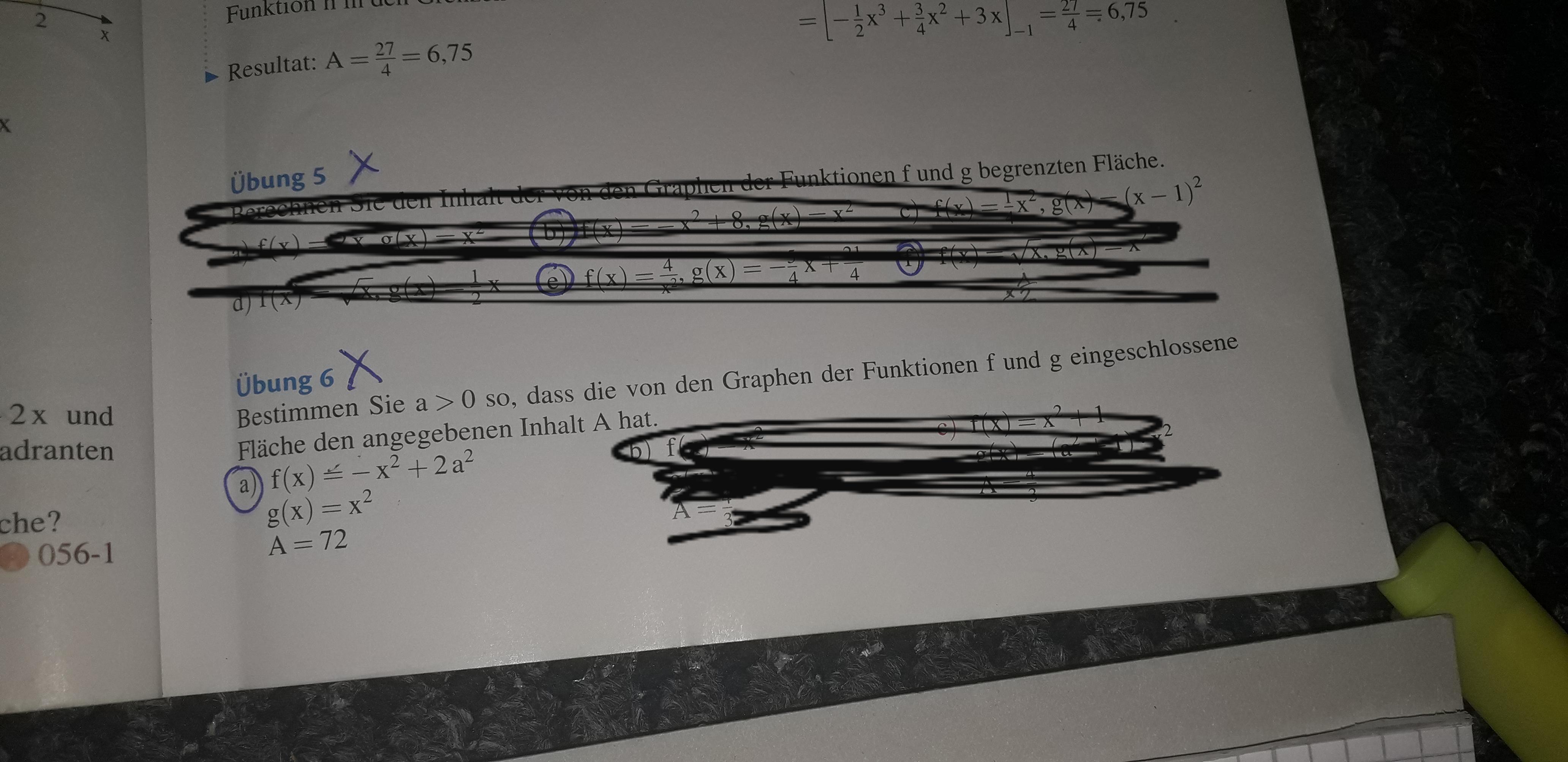 Wie Berechne Ich A Damit Der Flacheninhalt A Von F Und G Stimmt Schule Mathe Mathematik