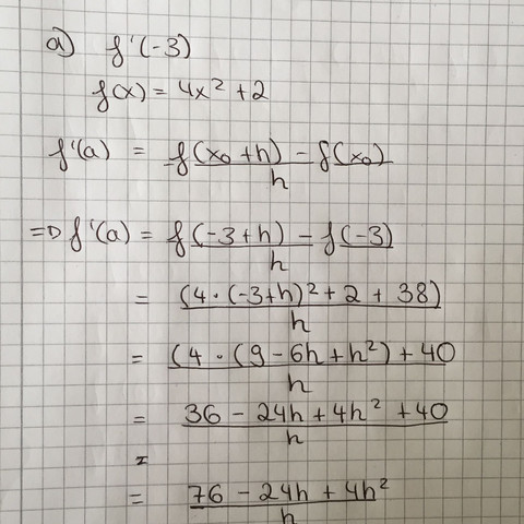 Das ist mein Ansatz... - (Mathe, differentialrechnung, Grenzwert)