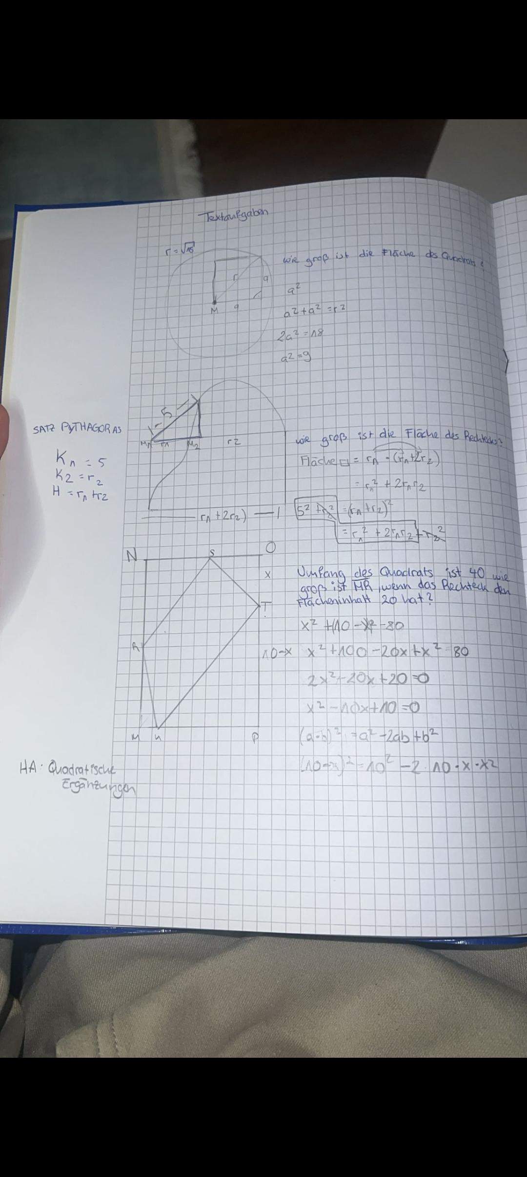 Wie berechne ich den Flächeninhalt und Umfang? (Schule, Mathematik