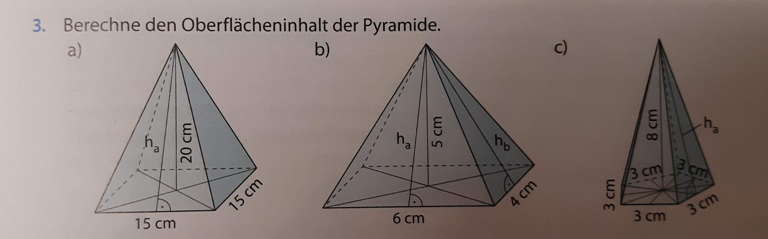 Wie Berechne Ich Einen Flächeninhalt Wie berechne ich den Oberflächlicheninhalt bei dieser Pyramide? (Schule