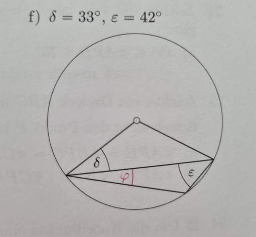 Wie berechne ich den Winkel eines Dreiecks im Kreis?