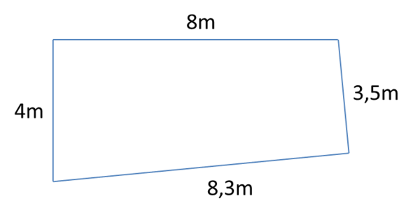Wie Berechne Ich Die Flache Bei Einem Trapez Nicht Rechtwinkligen Viereck Mathe Mathematik Berechnung