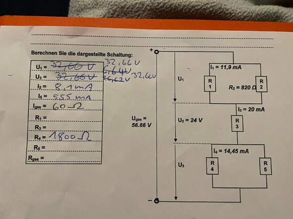 Wie berechne ich die folgende Gemischte Schaltung? (Physik, Elektrik ...