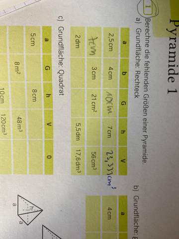 Wie berechne ich h? (Mathe, Mathematik)