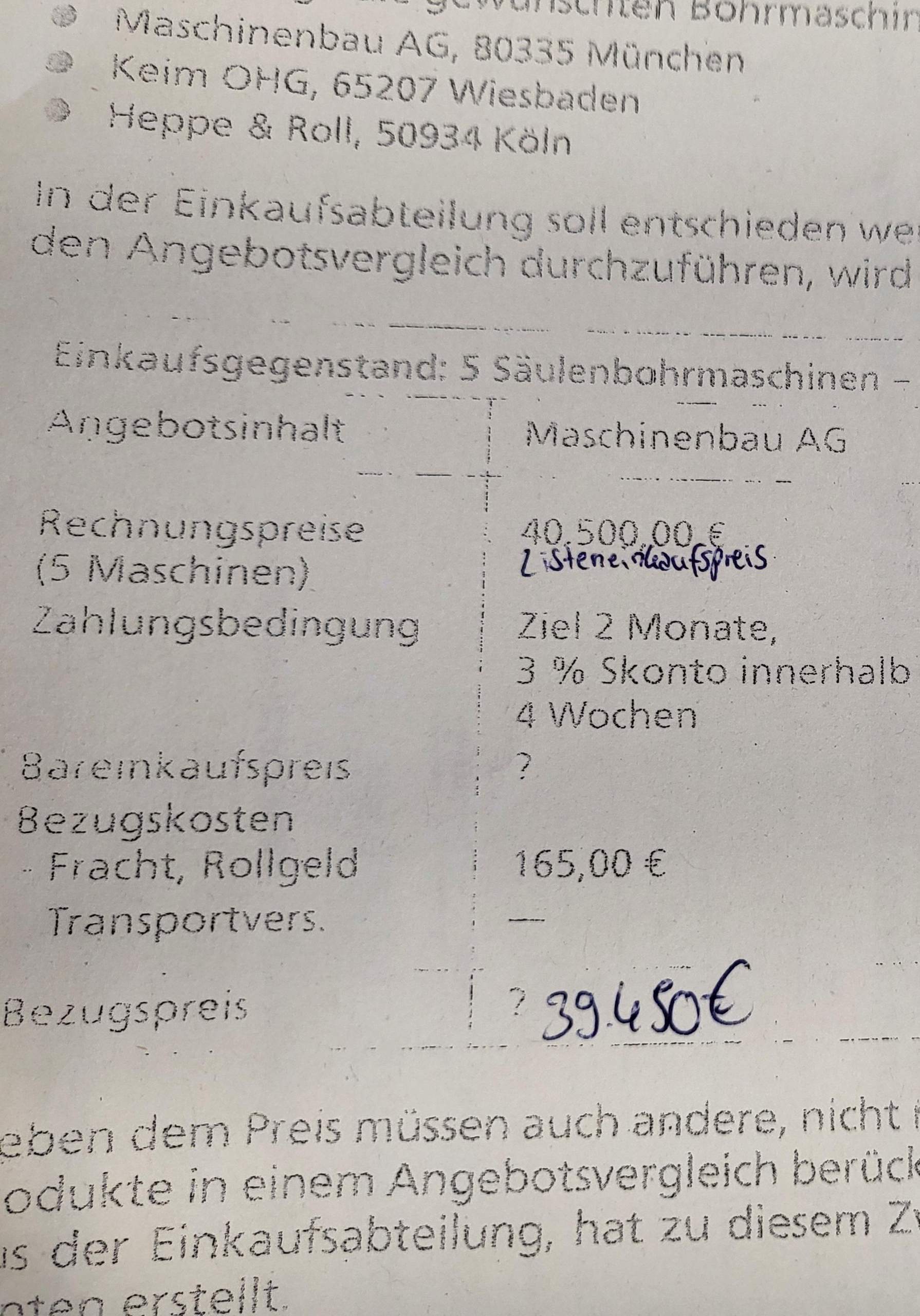 Wie berechnet man den Bezugspreis? (Mathematik, Finanzen, Wirtschaft