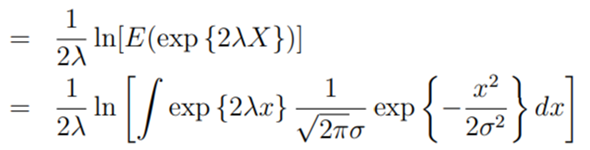Wie berechnet man den Erwartungswert E(exp(2*mu*X)), wenn X