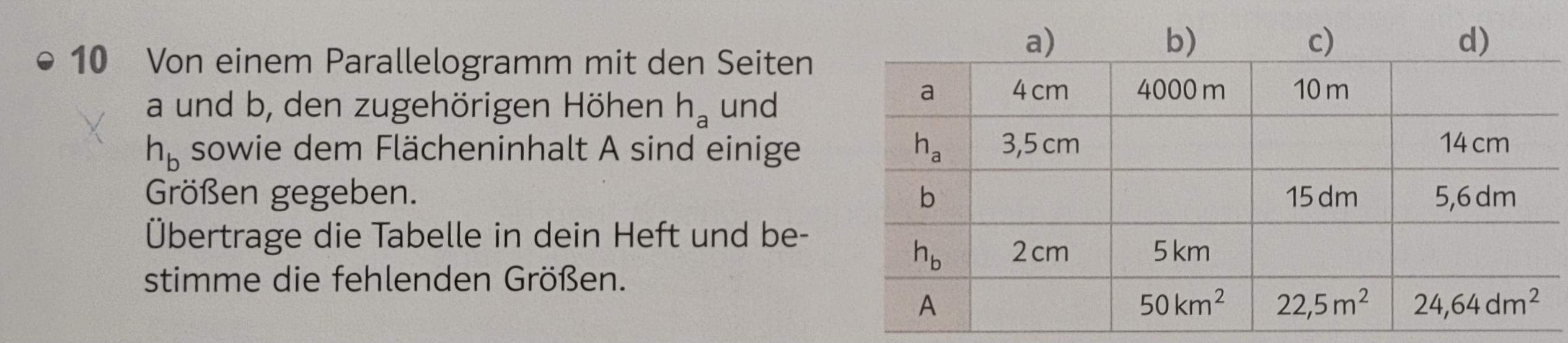 Wie berechnet man den Flächeninhalt eines Parallelogramms? (Mathematik