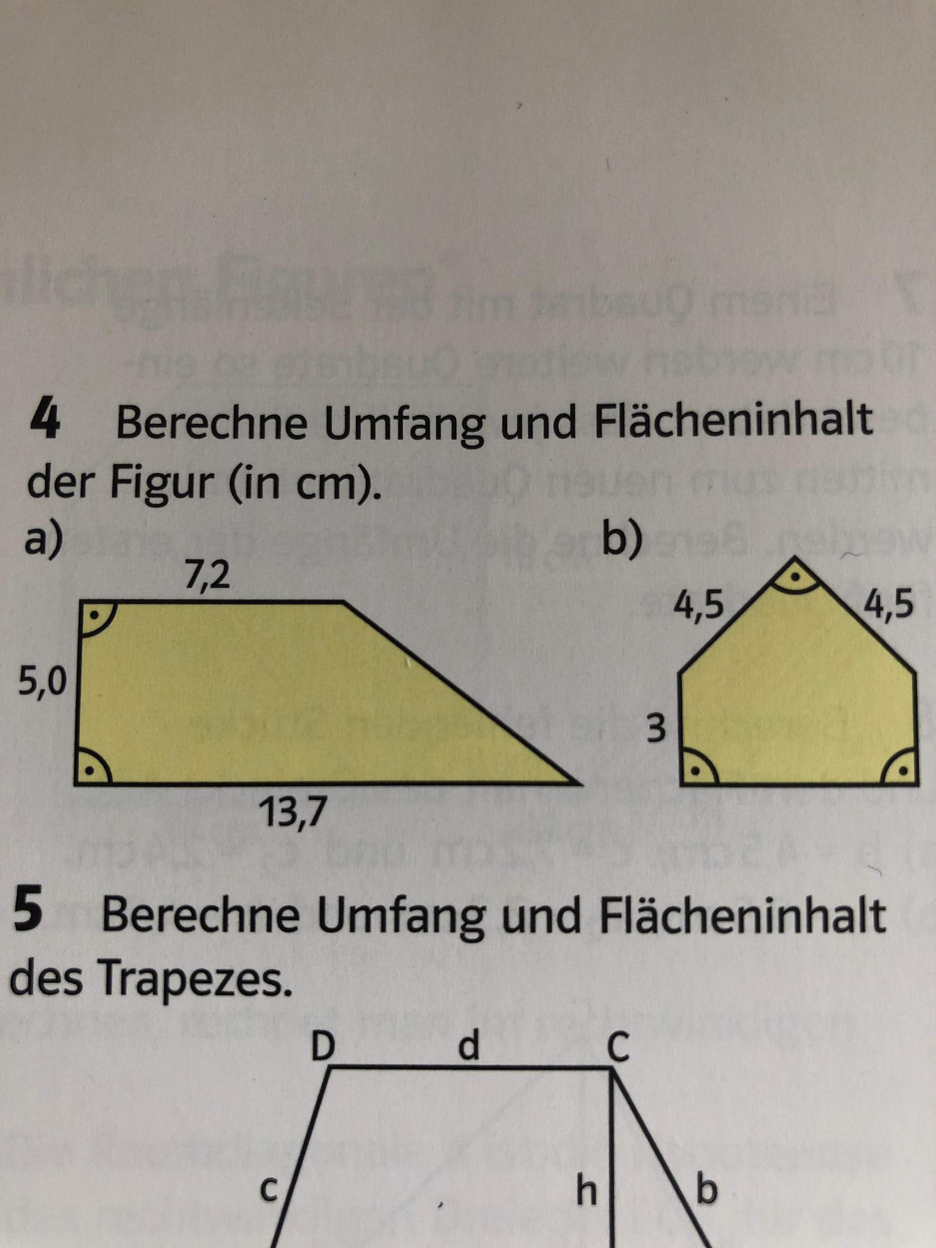 Wie berechnet man den Flächeninhalt von dieser Figur? (Schule, Mathematik)