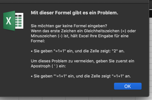 - (Computer, Excel, excel-formel)
