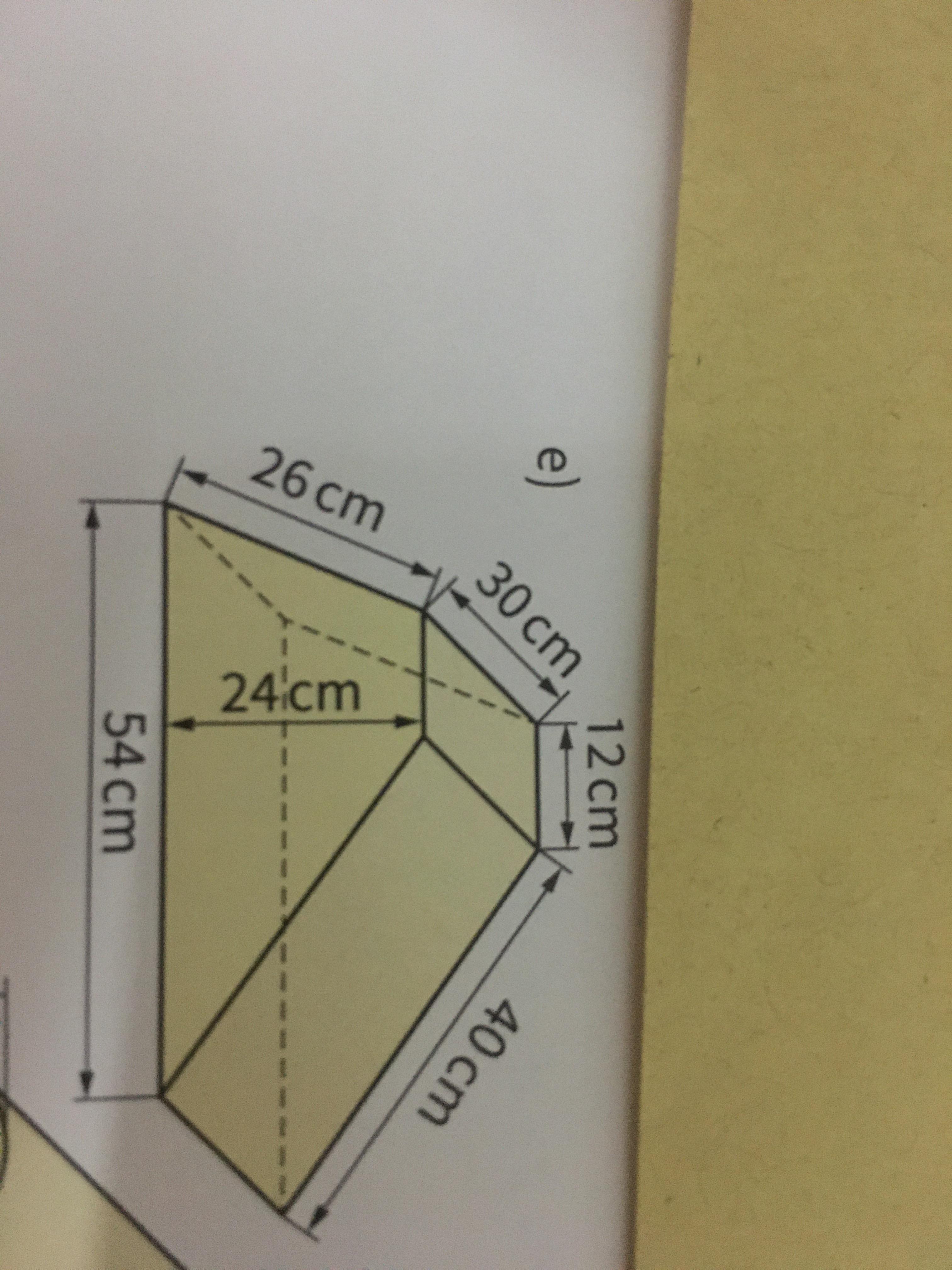 Wie berechnet man das Volumen und den Oberflächeninhalt dieses Prisma