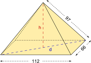 Wie berechnet man die Diagonale und die Höhe aus??