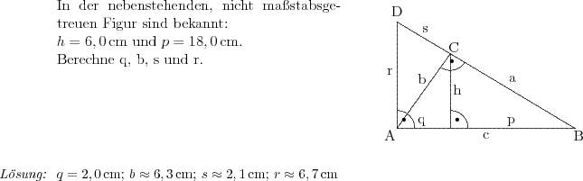 Wie berechnet man die fehlenden Maße eines Dreiecks? (Mathematik