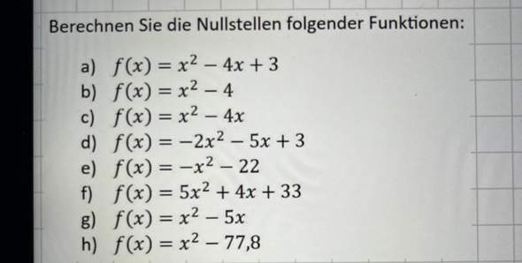 Wie berechnet man die Nullstellen? (Mathematik, rechnen, Funktion)