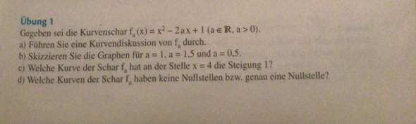 Wie berechnet man die Nullstellen bei Kurvenscharen? (Kurvendiskussion