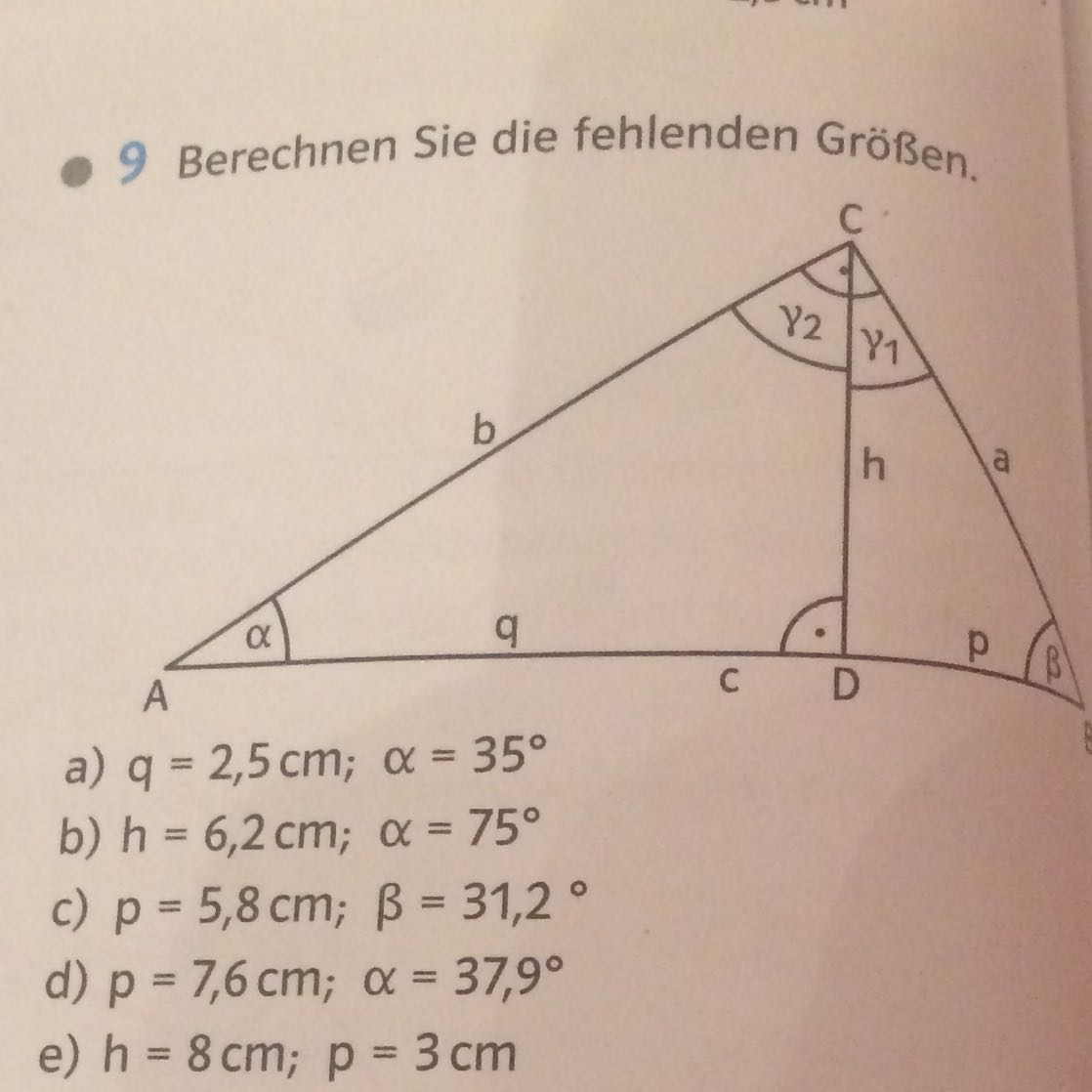 Wie berechnet man dieses Dreieck? (Schule, Mathe, Mathematik)