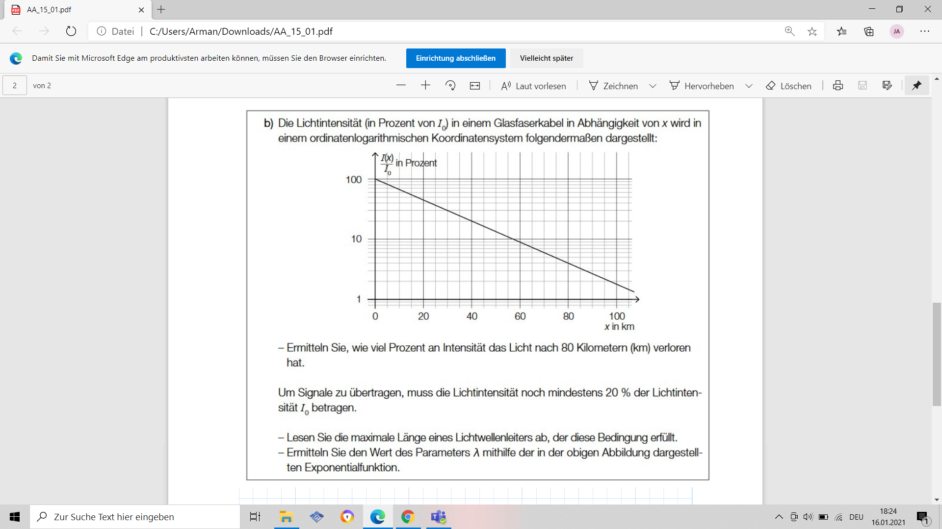 Wie man lambda (λ) bie dieser Aufgabe? (Schule, Mathematik)