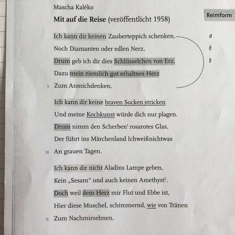 das ist das Gedicht  - (Schule, Deutsch, Hausaufgaben)