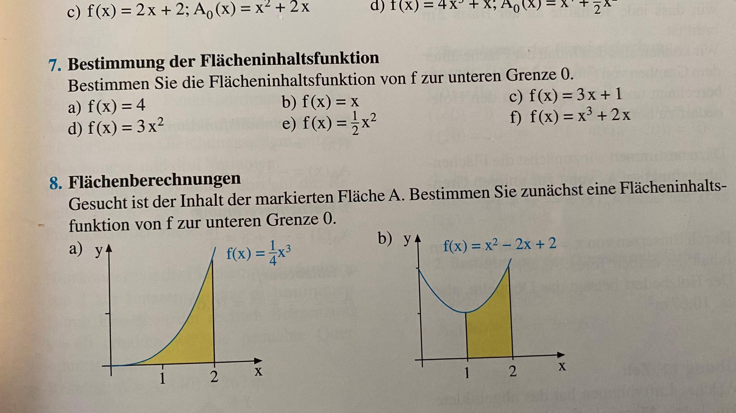 Wie Bestimmt Man Die Flächeninhaltsfunktion? (Mathematik, Integralrechnung)