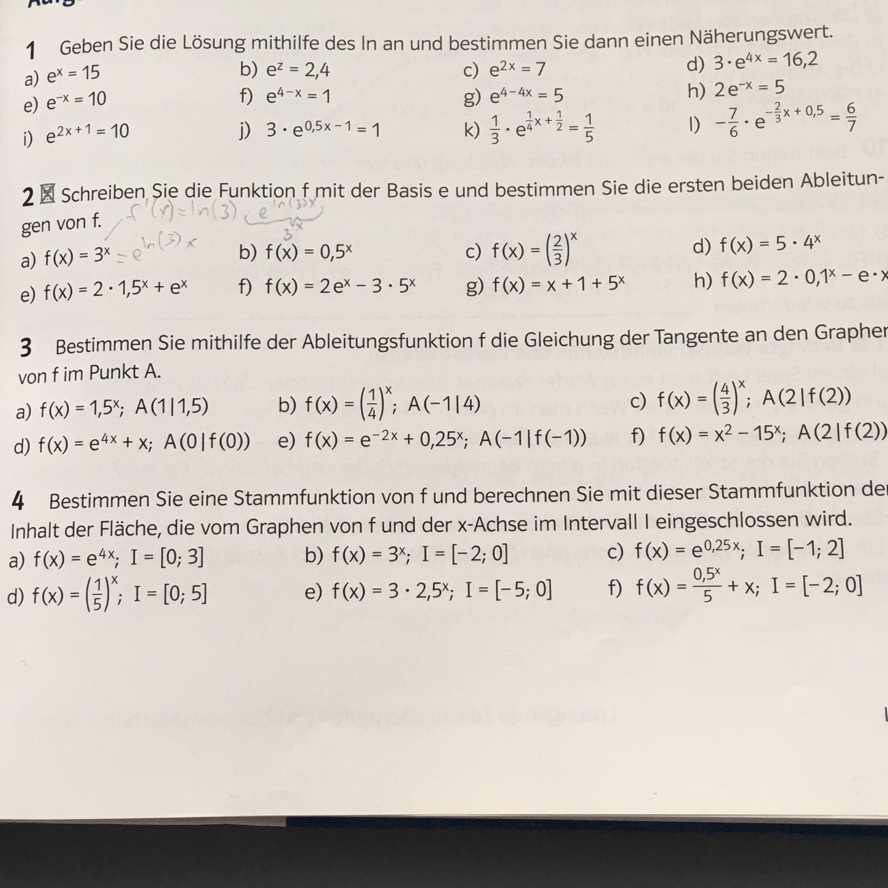 Wie Bestimmt Man Mithilfe Der Ableitungsfunktion F Die Gleichung Der Tangente An Den Graphen F Im Punkt A Schule Mathe Funktion