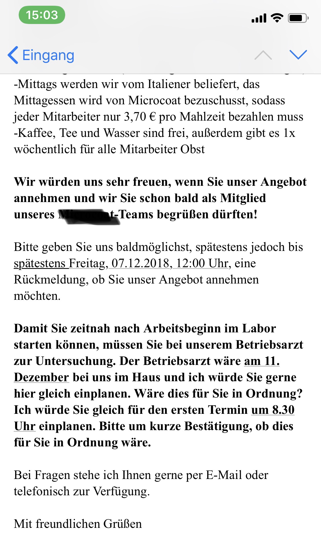 Wie bindend ist eine schriftliche JobZusage per email? (Bewerbung, Arbeitsrecht, Jobangebot)