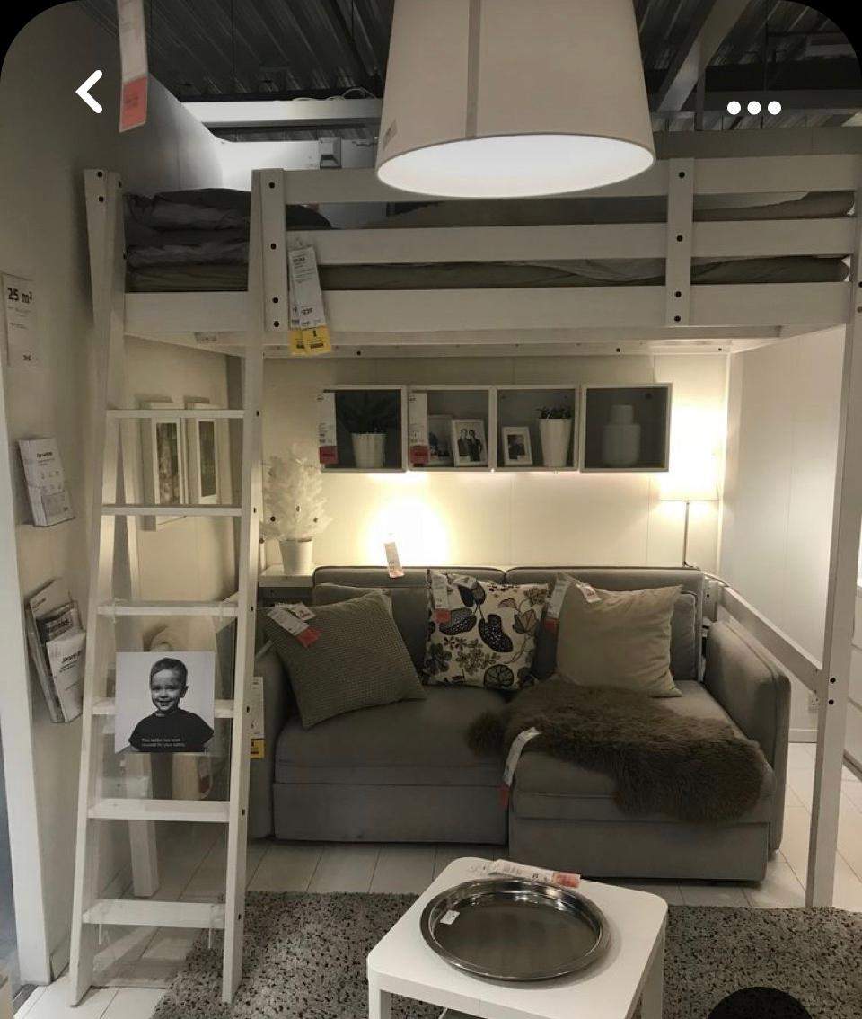 Wie breit kann ein Sofa unter dem IKEA Stora Hochbett sein? (Möbel