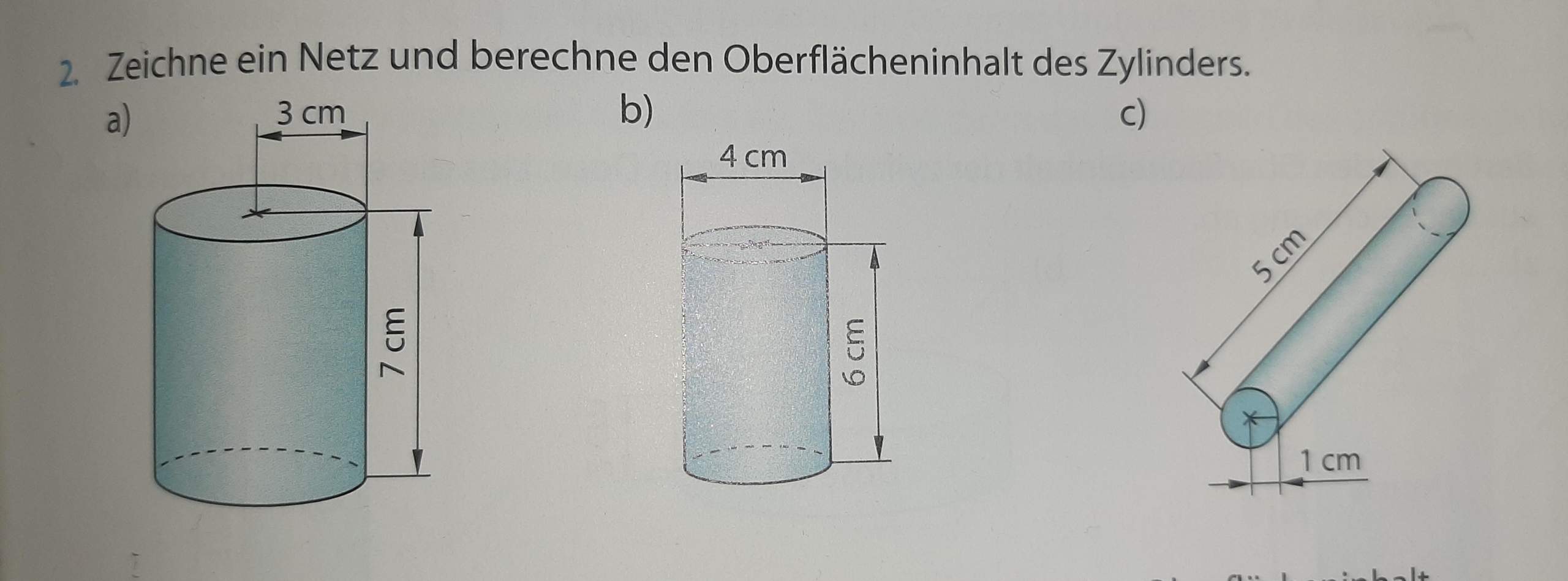 Wie ein Netz des Zylinders zeichnen? (Mathematik, rechnen