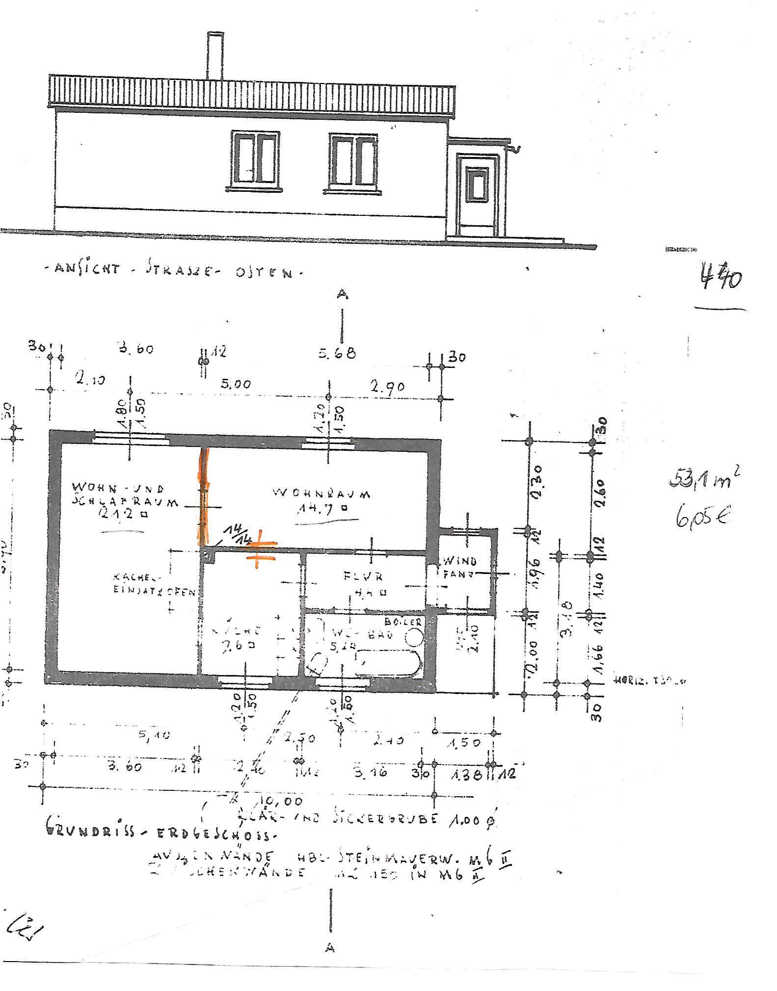 Wie erkenne ich eine tragende Wand im Flachbaustil? (Architektur