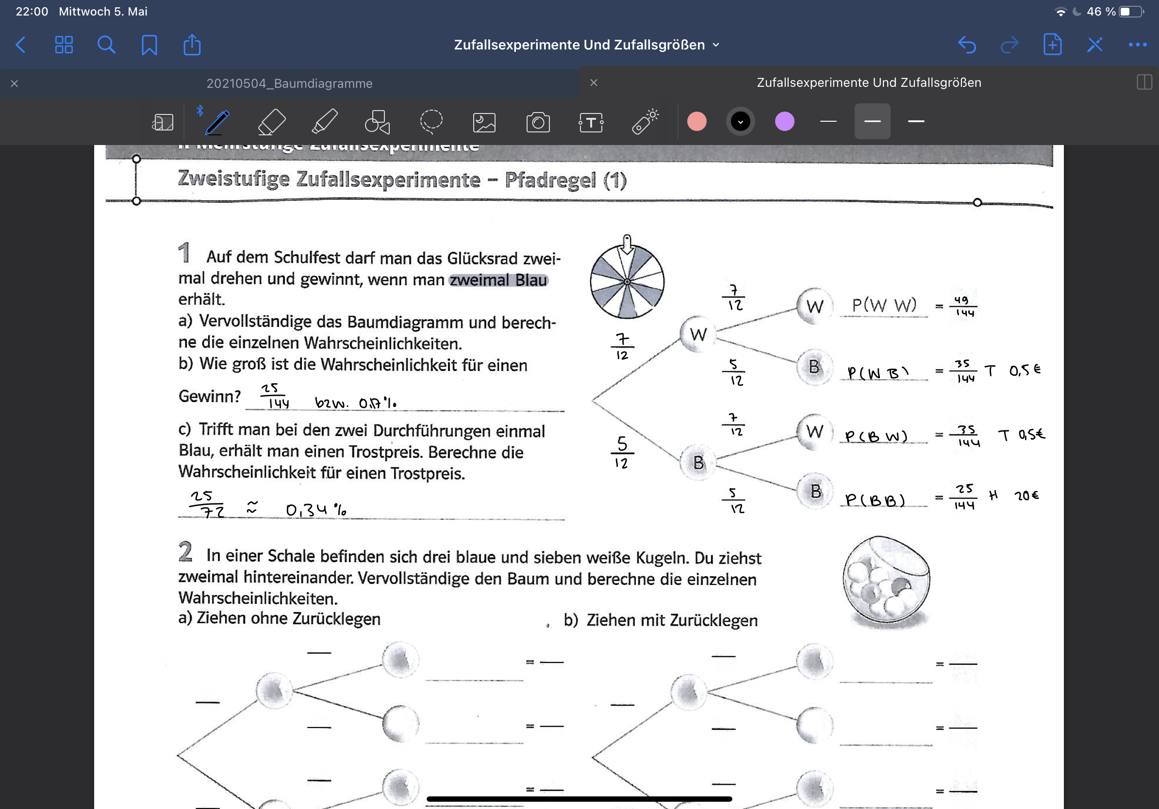 Wie erwartungswert berechnen? (Schule, Mathematik)