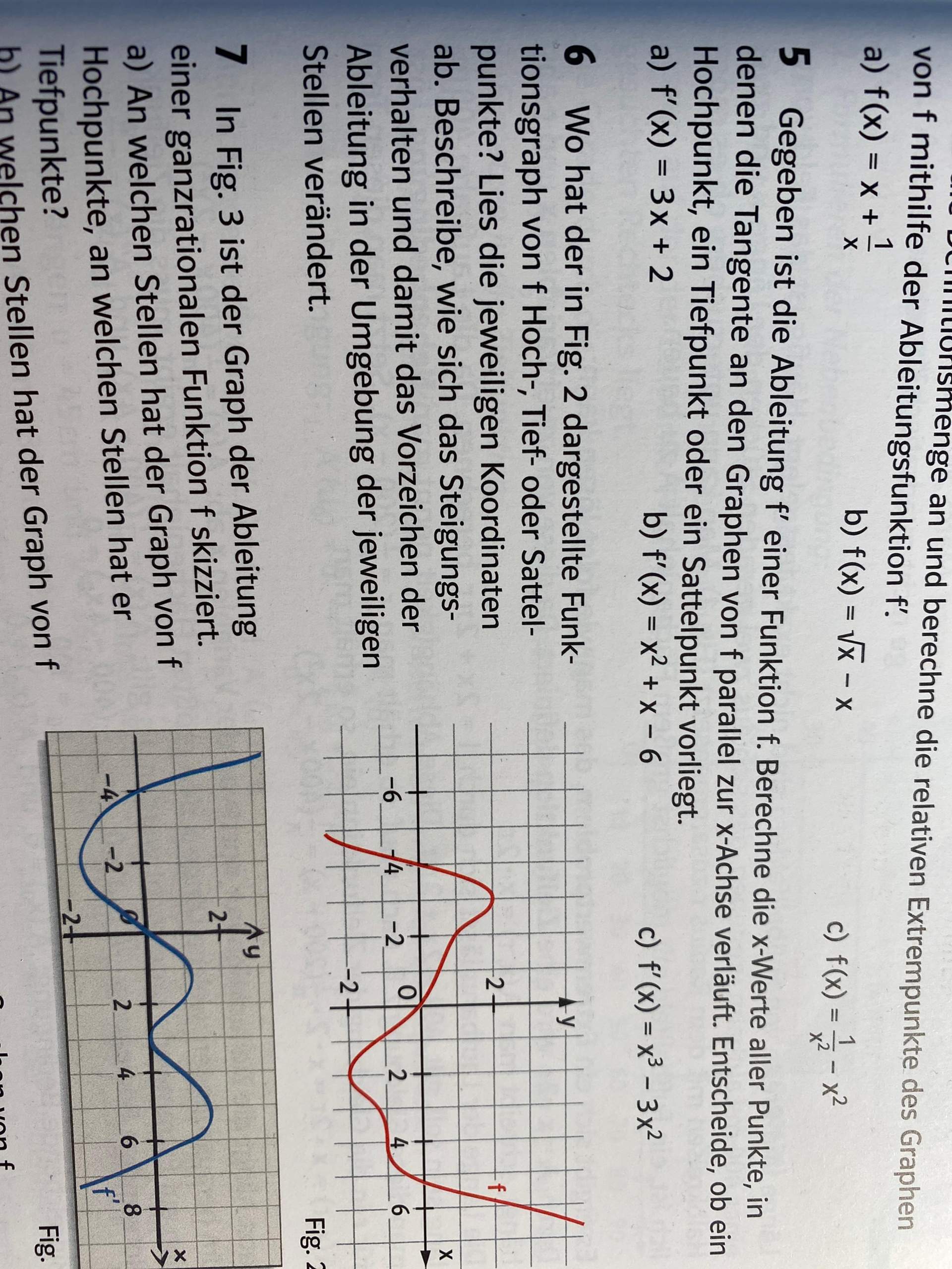 Wie finde ich bei dieser Aufgabe den Hochpunkt tiefpunkt? (Schule ...
