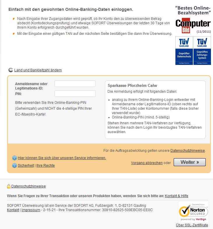 WIE NDERE ICH MEINE ONLINE PIN visual data 4