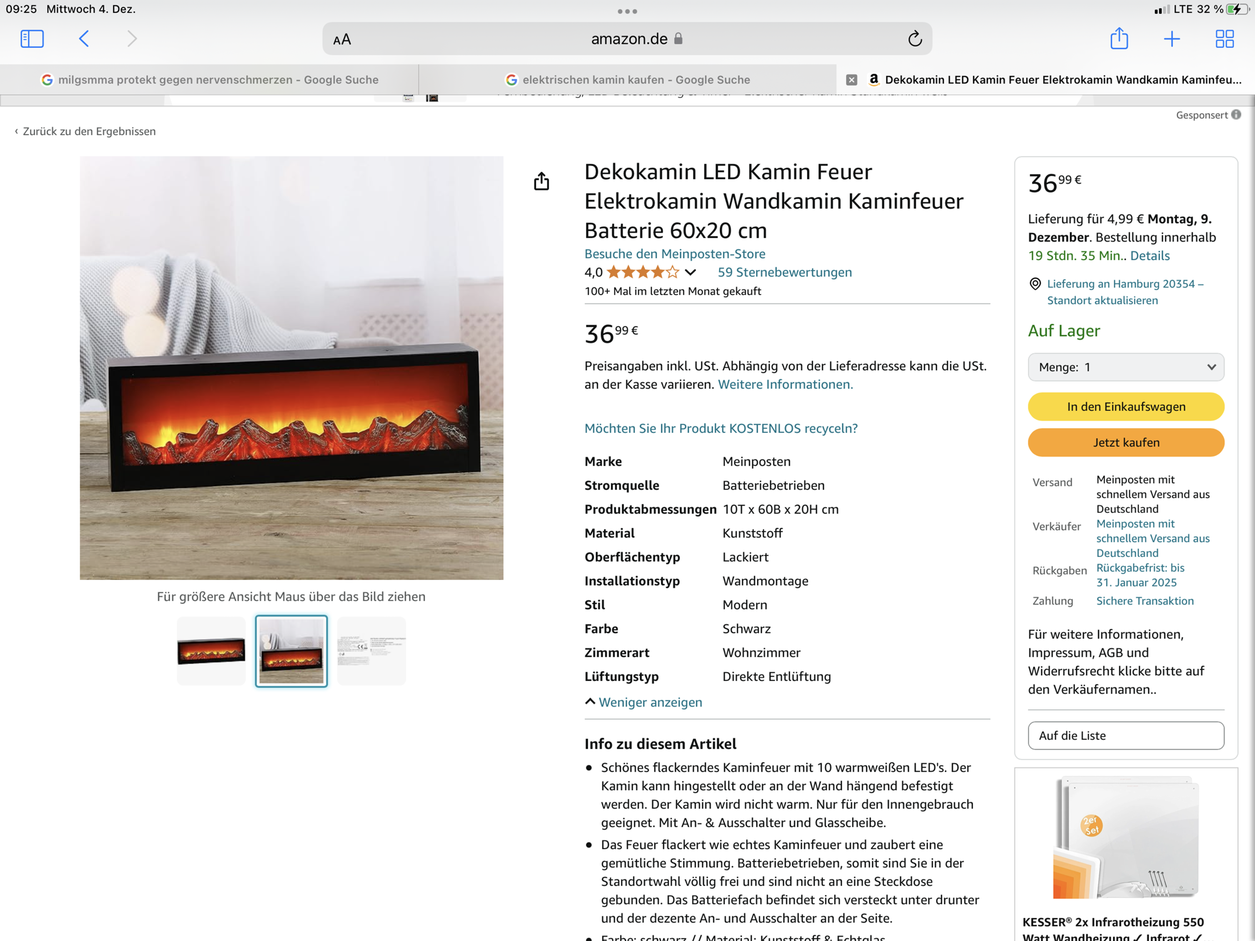 Wie findest du solch einen Elektro-Kamin und solch ein Gerät, mit dem ...