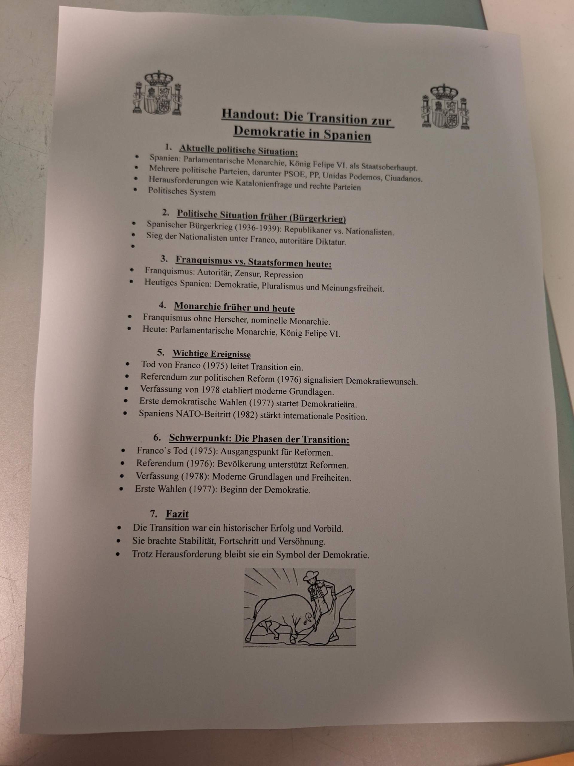 Wie findet ihr das Handout bzw. was kann man da verbessern? (Schule