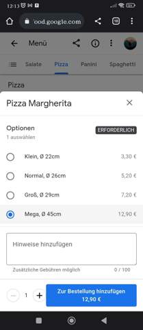 Wie findet ihr den Preis der Pizza?