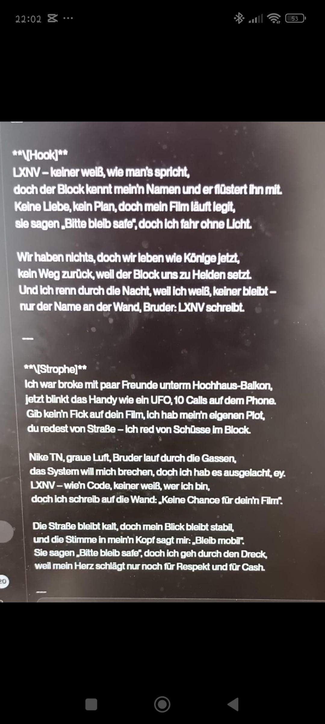 Wie findet ihr den rap Text? (Liedsuche, Hip-Hop, Spotify)