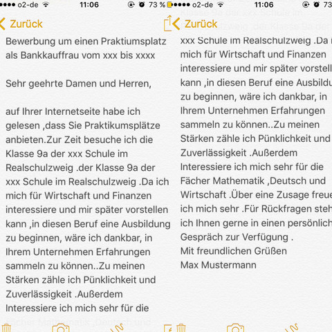 Bewerbung - (Schule, bankkauffrau)