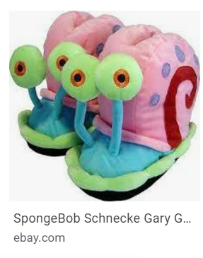 Wie findet ihr diese Hausschuhe in der Optik von Schnecke Gary aus der Serie Spongebob?