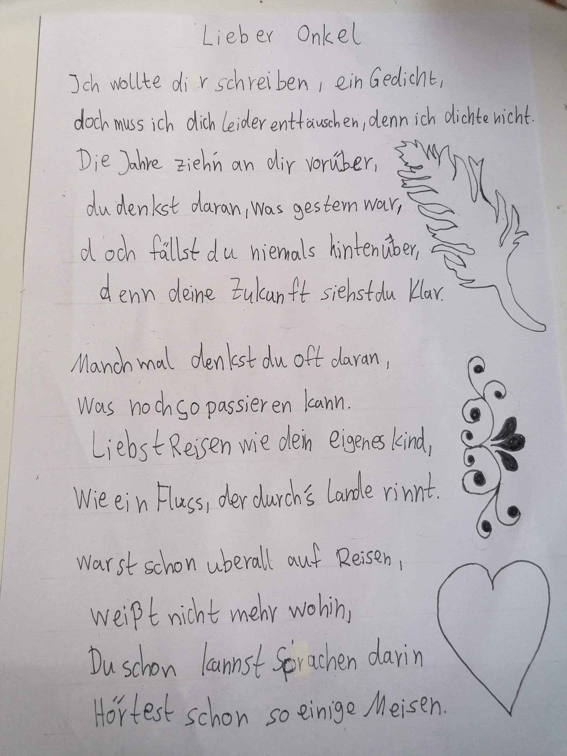 Was Bin Ich Für Meinen Onkel Wie findet ihr dieses Gedicht für meinen Großonkel? (Schule, Deutsch