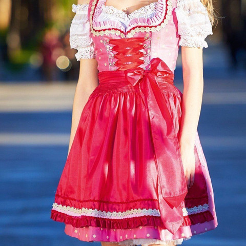 Dirndl in pink  - (Kleidung, Mode, Volksfest)