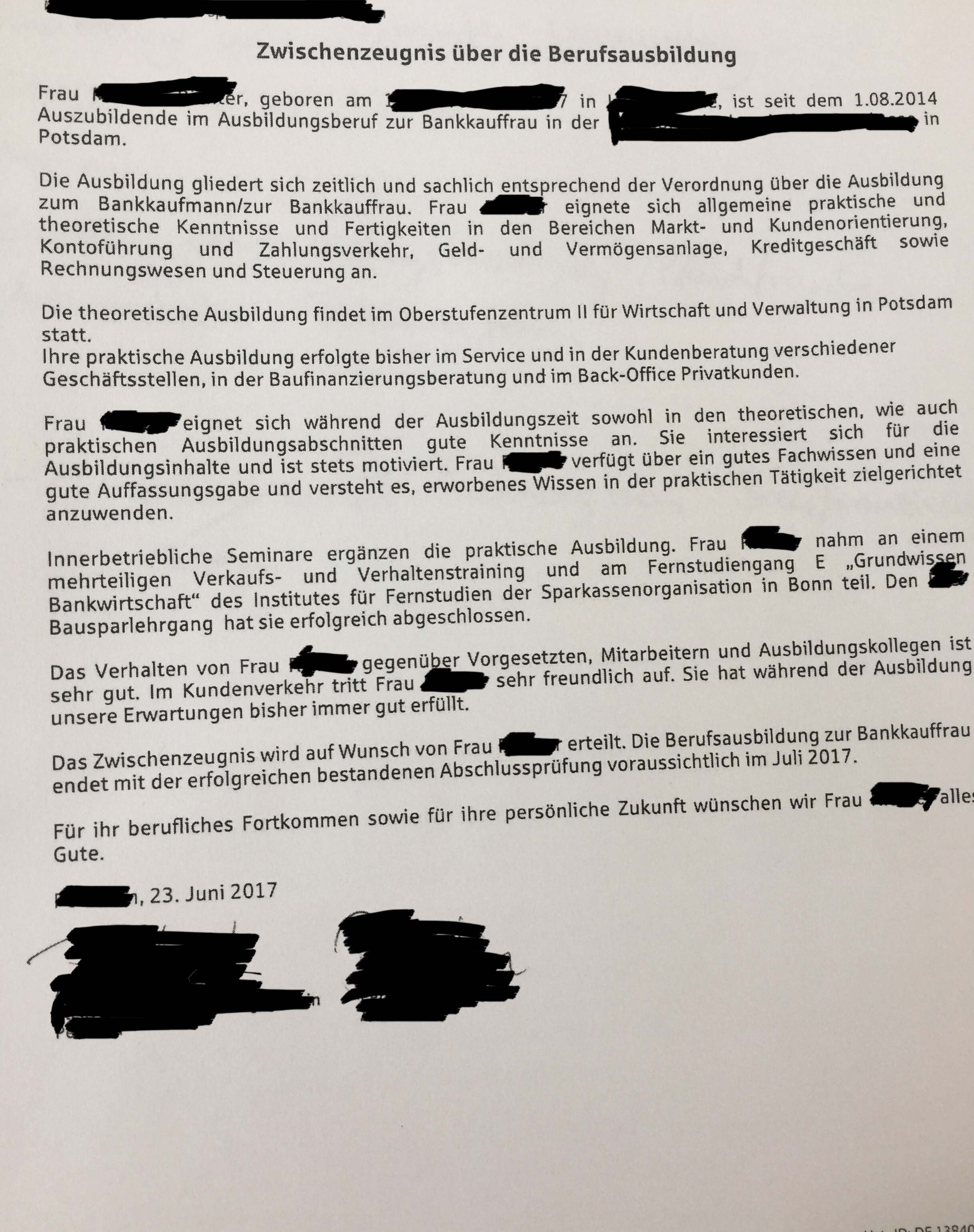 Wie Findet Ihr Mein Qualifiziertes Arbeitszeugnis Arbeit Ausbildung Und Studium Ausbildung