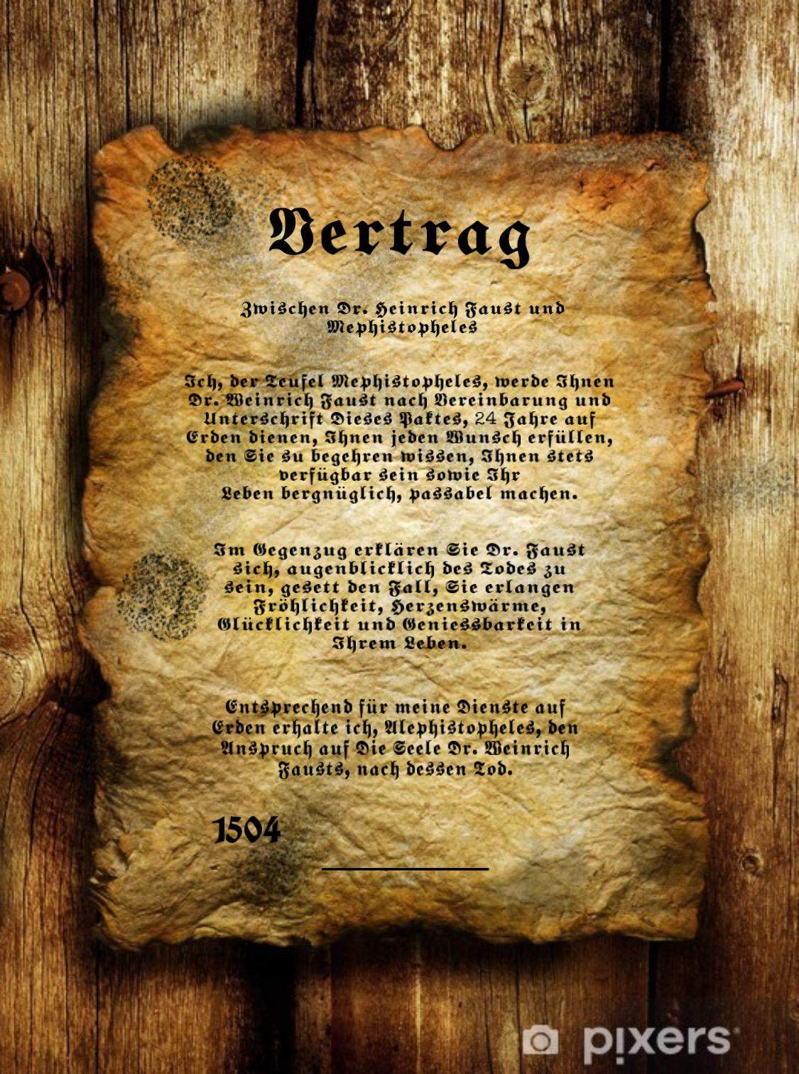 Wie findet ihr mein vertrag zwischen Faust und Mephisto? (Deutsch)