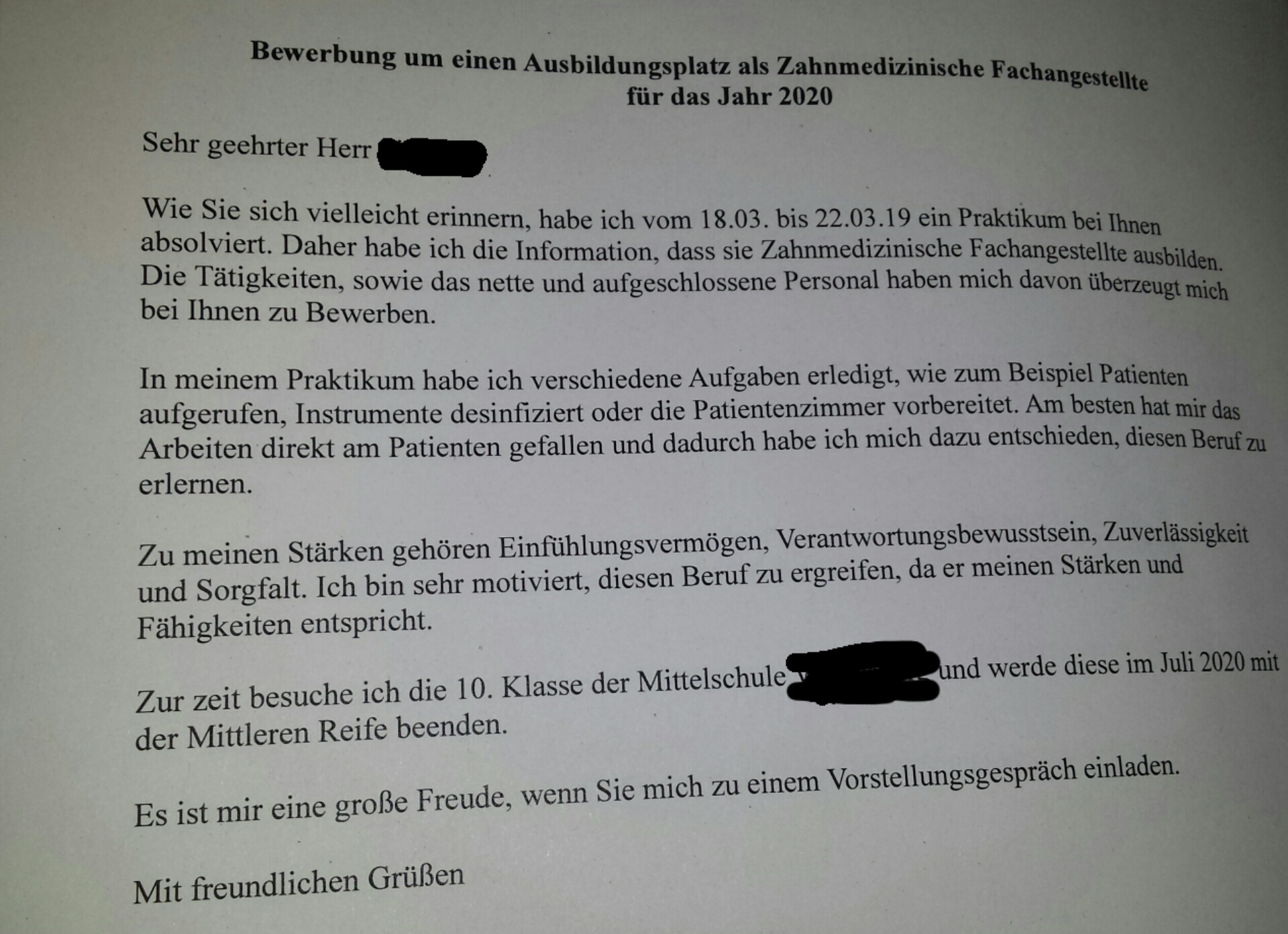 Wie Findet Ihr Meine Bewerbung Als Zahnmedizinische Fachangestellte Ausbildung Vorstellungsgespräch Zahnmedizinische Fachangestellte
