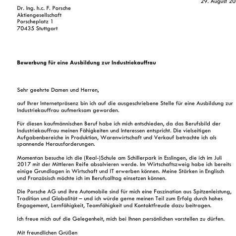 Wie Findet Ihr Personlich Das Anschreiben Bewerbung