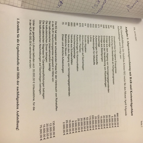 Abgrenzungsrechnung mit BAB - (Kosten, BWL, Kostenrechnung)