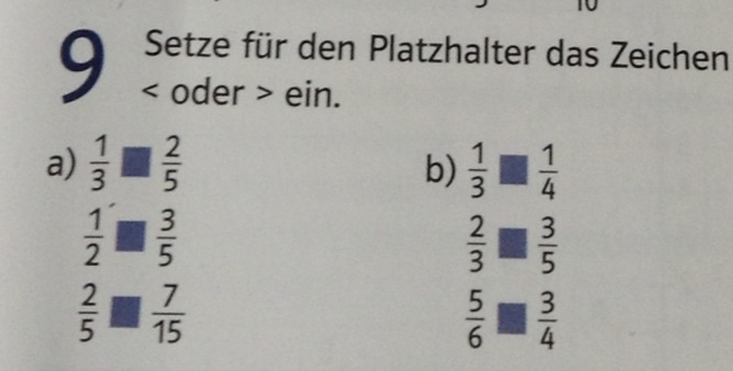 Wie findet man schnell raus welcher Bruch größer ist? (Bild) (Mathe)