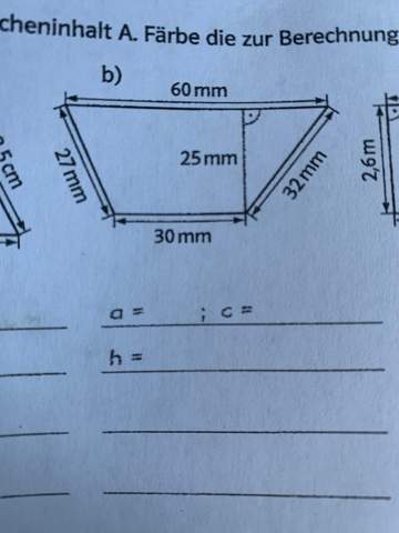 Wie Flächeninhalt bei dem Trapez berechnen?