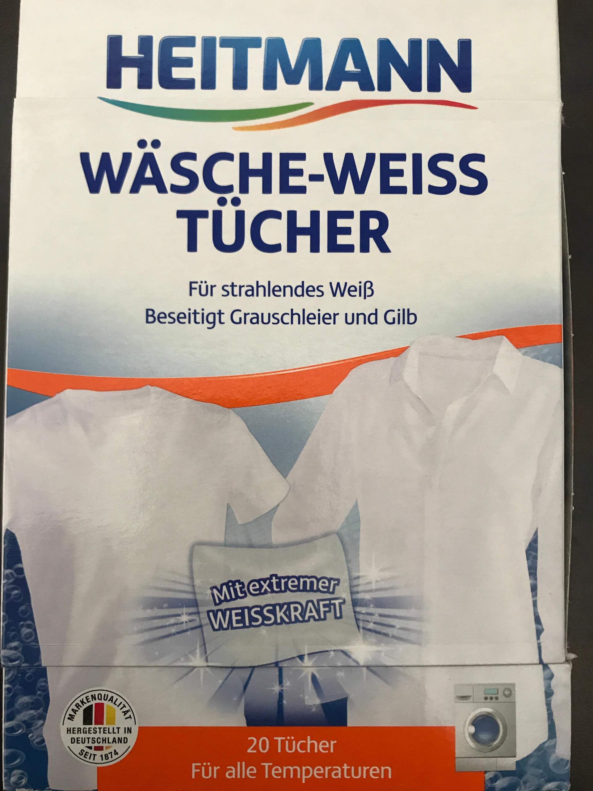 Wie funktionieren solche Wäsche weiss Tücher? (Chemie, Waschmaschine ...