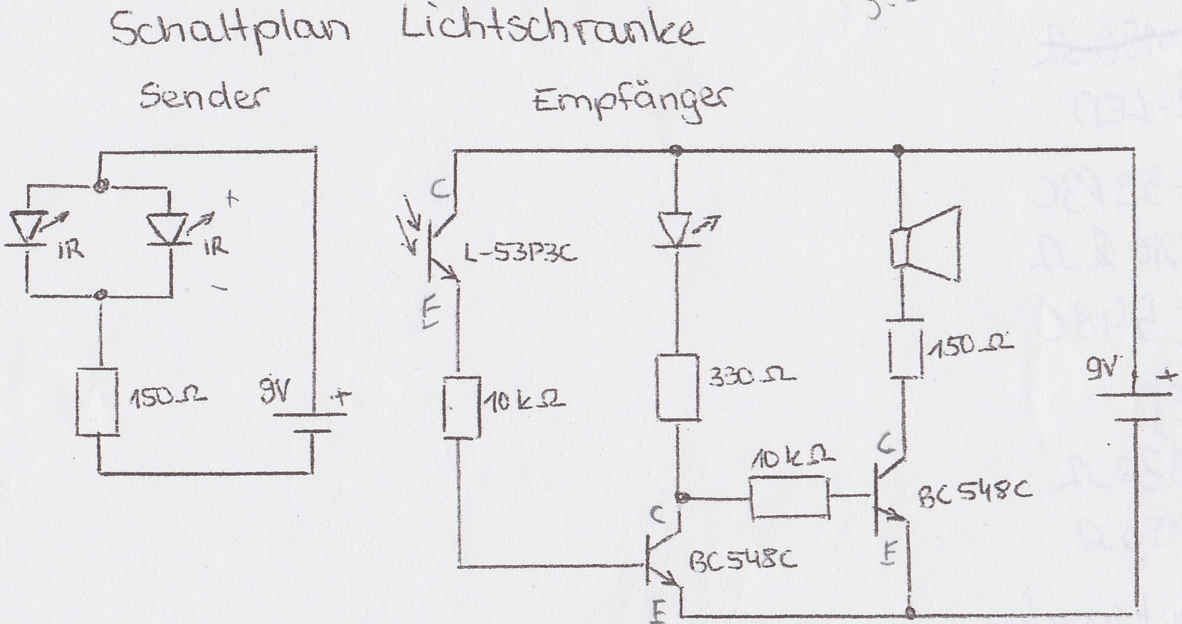 Wie funktioniert diese Lichtschranke? (Schaltplan)
