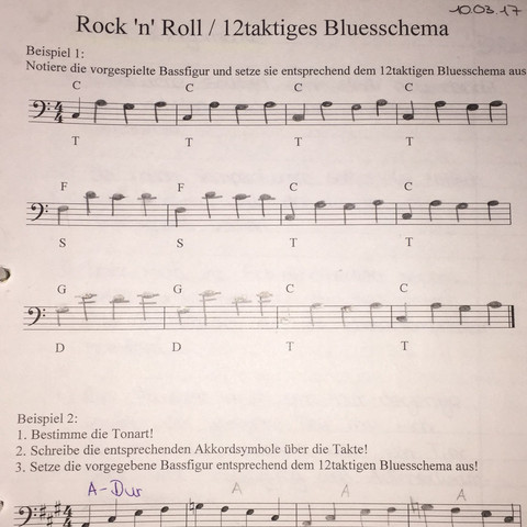 Bluesschema - (Schule, Musik, bluesschema)