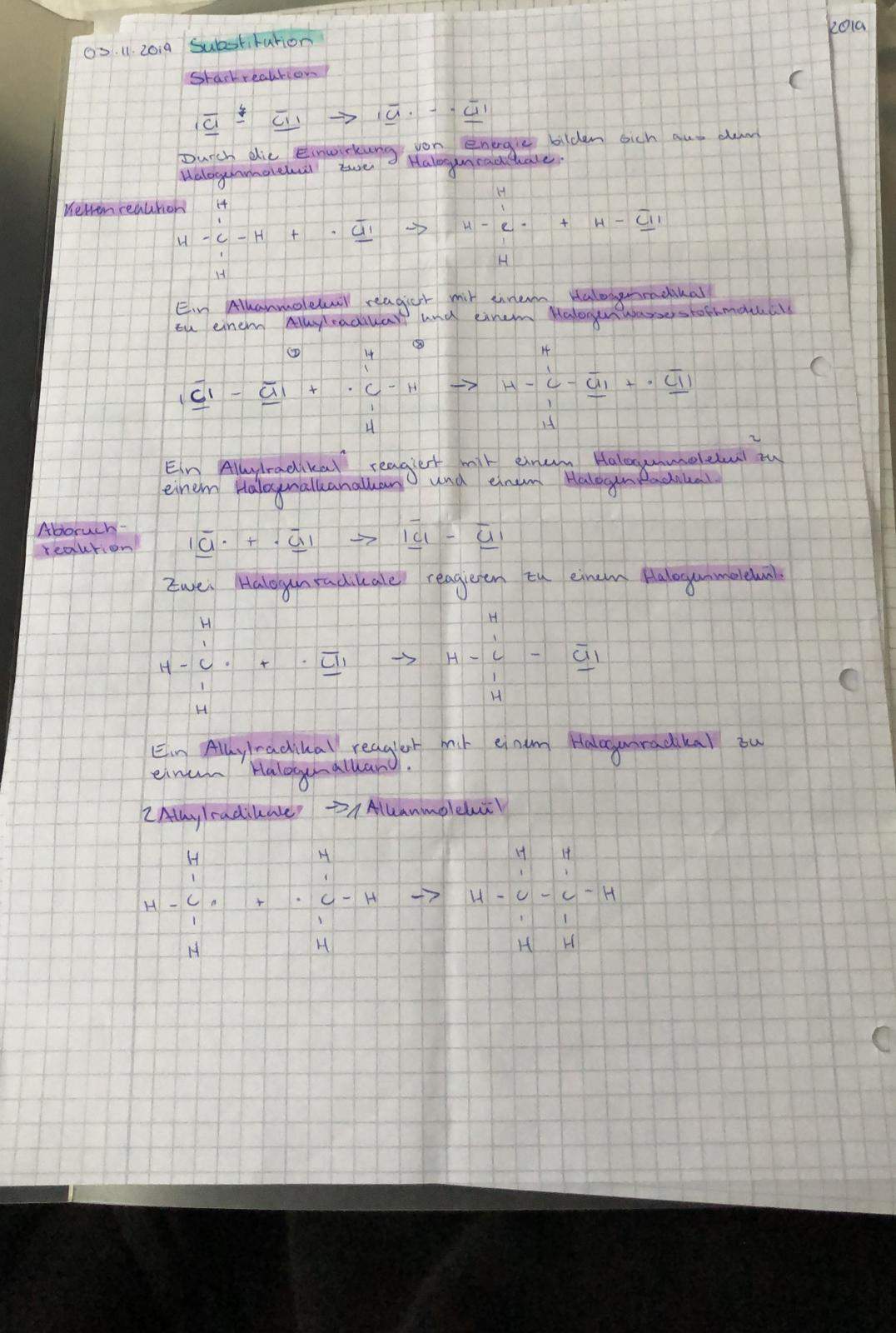 Wie funktioniert eine Substitution? (Schule, Chemie, Naturwissenschaft)